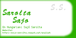 sarolta sajo business card